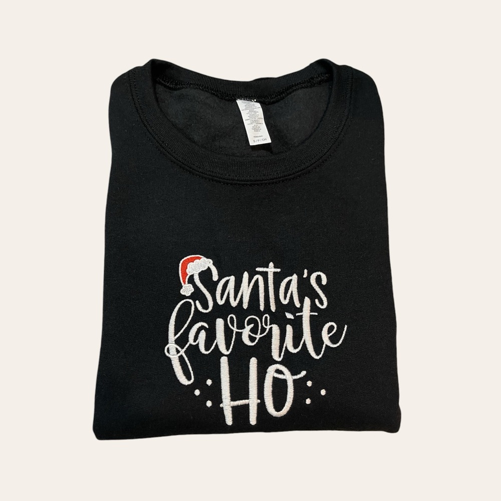 Christmas embroidered sweatshirt